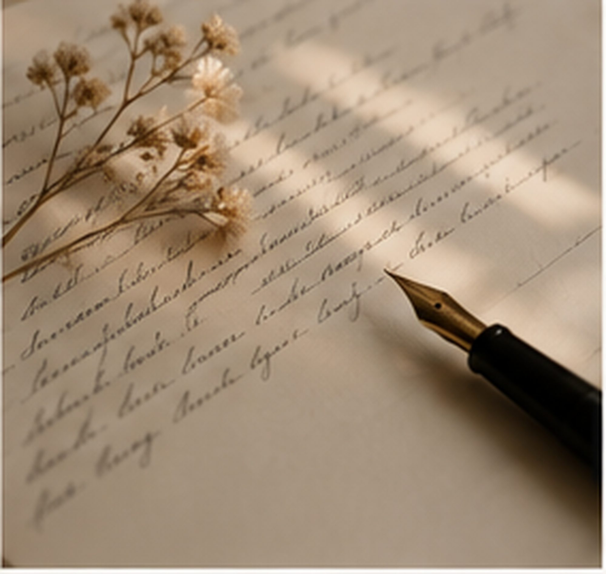 A handwritten letter on warm paper