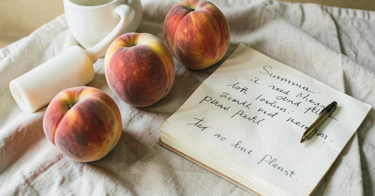 Cover art for the poem “Peachy Plans”